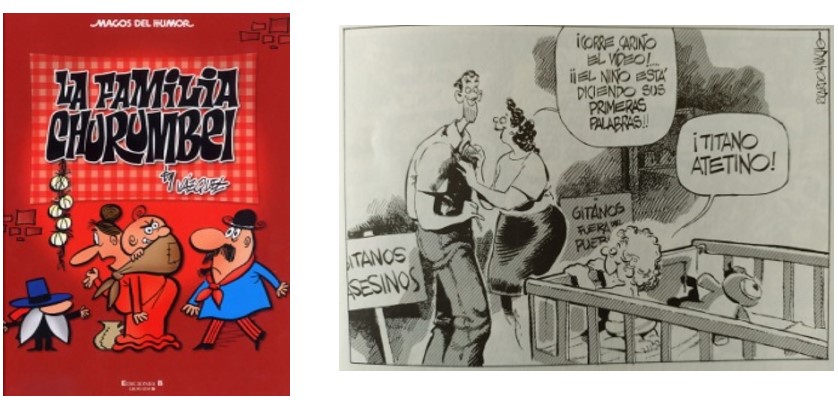 Viñetas de Ricardo & Nacho, Asoc. Presencia Gitana, 1993 y Vázquez, M. serializado 1960 -1965