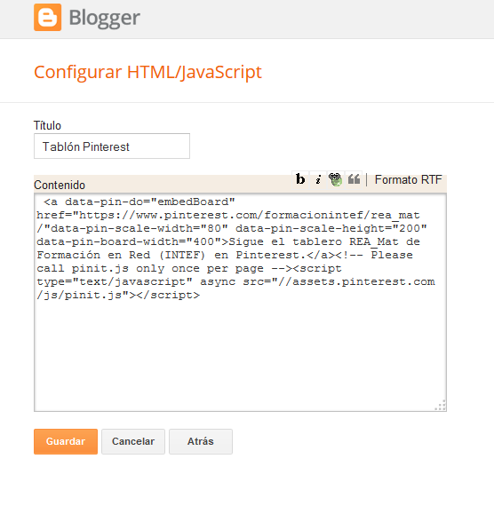 Configurar HTML